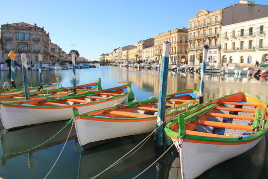La ville maritime de Sète, la petite Venise Languedocienne, Hérault, Occitanie, France