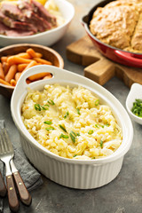 Colcannon, potatoes and cabbage dish