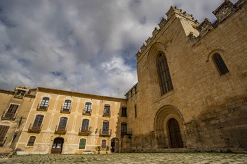 Fototapeta na wymiar Cisterciensis monastery of Poblet, a medieval religious fortress