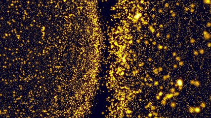 Abstract digital background with moving and flicker particles on black background. Loop animation. - Powered by Adobe