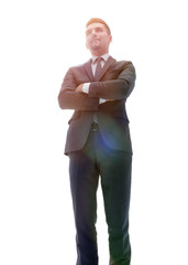 bottom view. confident businessman