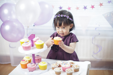 Baby girl celebrate her second birthday