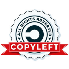Copyleft All Right Reversed Illustration