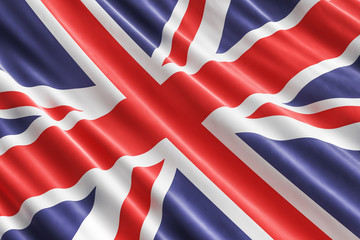 British flag background, 3D rendering