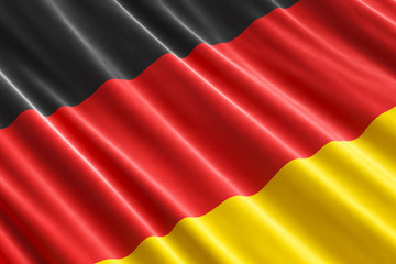 German flag background, 3D rendering