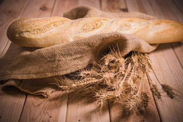 loaf of bread with cereals and underlay