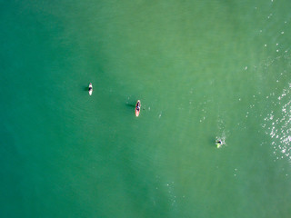 aerial view of barra da Tijuca beach on a sunny day, Taken with