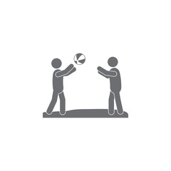 volleyball on the beach icon. Simple element illustration. volleyball on the beach symbol design template. Can be used for web and mobile