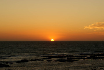 Obraz premium First sunset of Spring 2018 in Puerto de Santa Maria, Andalucia, Spain