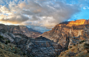 Fototapeta na wymiar Al Hajar Mountains in Oman