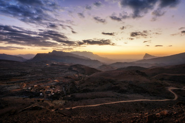 Al Hajar Mountains in Oman