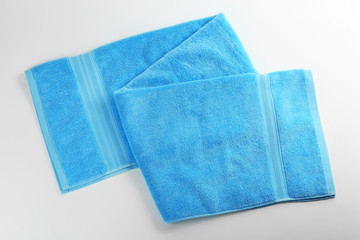 Fototapeta premium Clean soft towel on white background