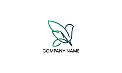 Leaf and Bird logo design