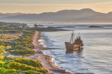 Rusty Shipwreck on Peloponnese coas