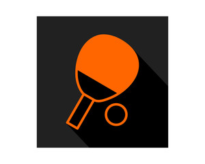 black orange color ping pong sports equipment tool utensil image vector