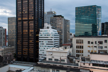 Commercial Office Buildings of Downtown Rio de Janeiro City