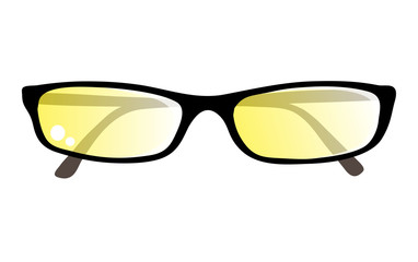 Fototapeta premium eyeglasses with yellow lens