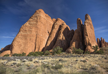 Fototapeta na wymiar Devil's garden rocks in Arches National Park, Utah