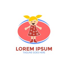 preschool logo. children. kids. toy. kindergarten. vector illustration