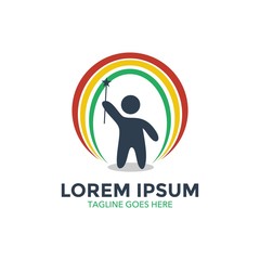 preschool logo. children. kids. toy. kindergarten. vector illustration