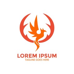 phoenix logo. bird. unique. vector illustration