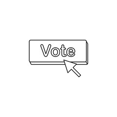 voting button icon. Elements of elections icon. Premium quality graphic design. Signs and symbol collection icon for websites, web design, mobile app, info graphics