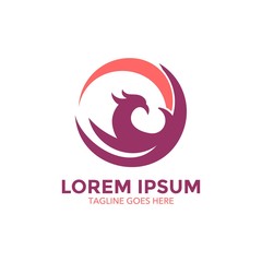 phoenix logo. bird. unique. vector illustration