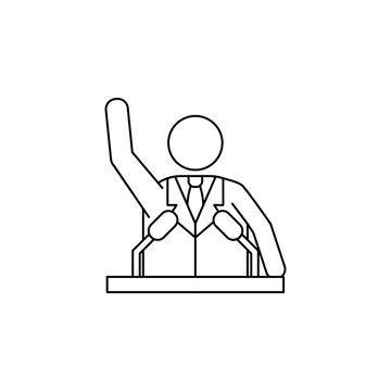 recommend clip art: president on the podium icon. Elements of elections icon. Premium quality graphic design. Signs and symbol collection icon for websites, web design, mobile app, info graphics