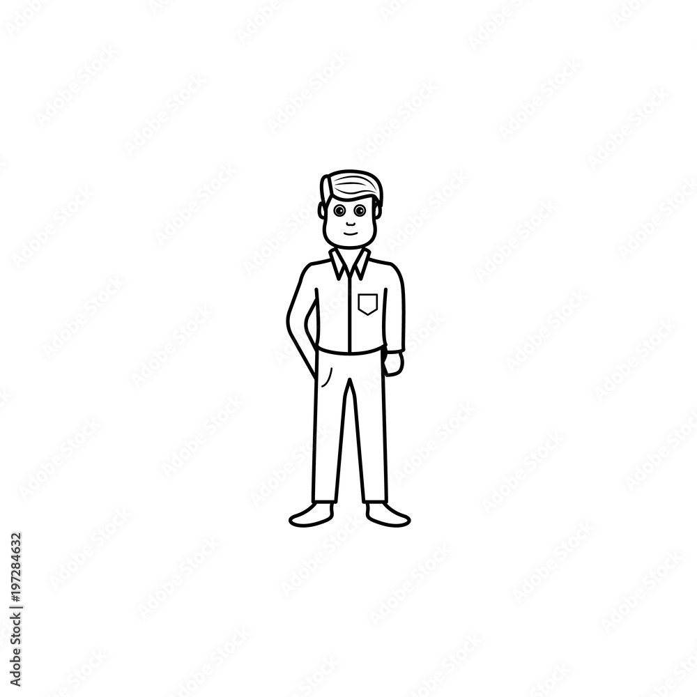 Poster adolescent boyhood icon. element of generation icon for mobile concept and web apps. thin line icon 