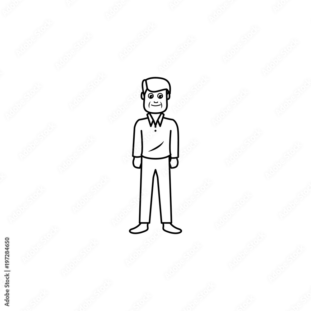 Poster the second period of maturity of men icon. element of generation icon for mobile concept and web app