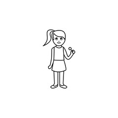 the first period of the girl's childhood icon. Element of generation icon for mobile concept and web apps. Thin line  icon for website design and development, app development