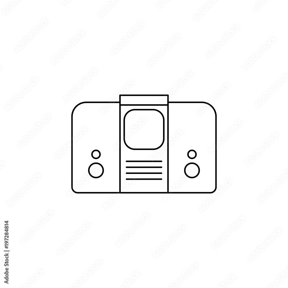 Poster generation of televisions with acoustics icon. element of generation icon for mobile concept and web