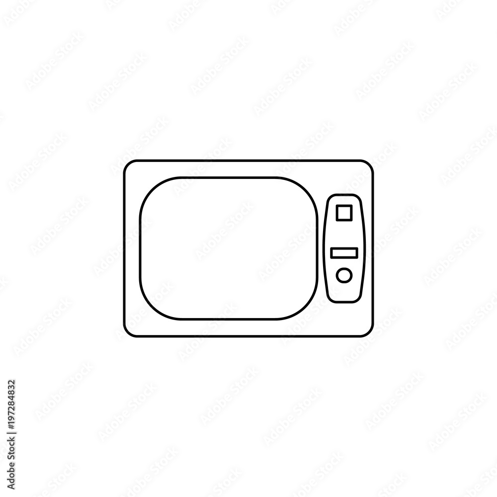 Poster light black and white tv icon. element of generation icon for mobile concept and web apps. thin line