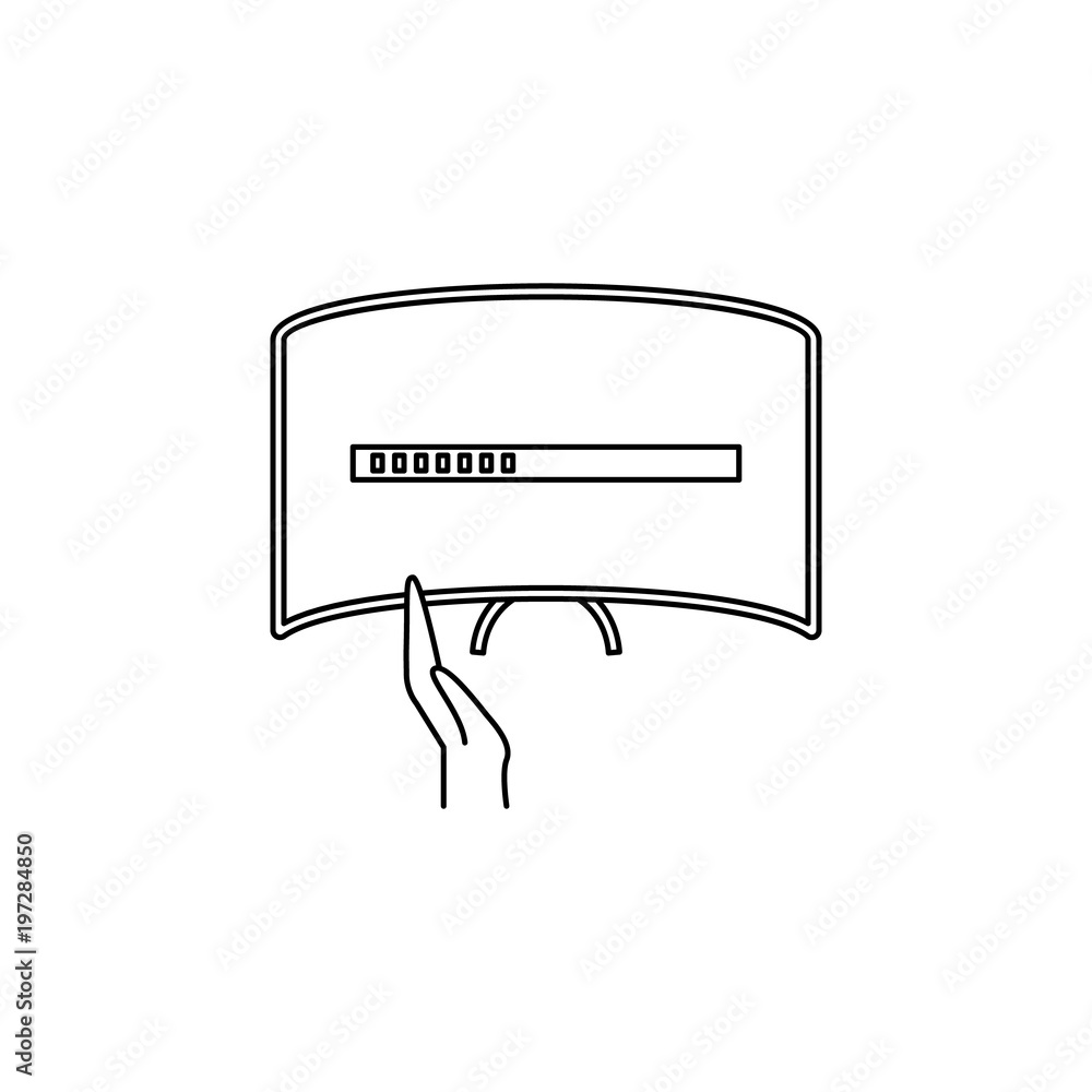 Poster generation of tvs icon. element of generation icon for mobile concept and web apps. thin line icon f