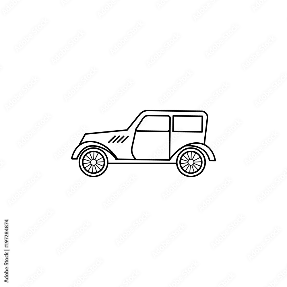 Poster cars of the forties icon. element of generation icon for mobile concept and web apps. thin line icon