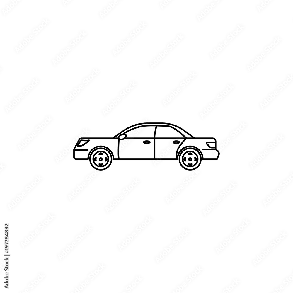 Poster car of the eighties icon. element of generation icon for mobile concept and web apps. thin line icon