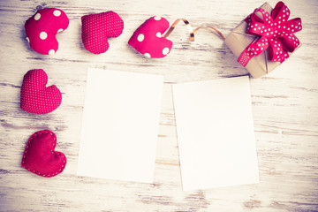 Blank paper for writing message