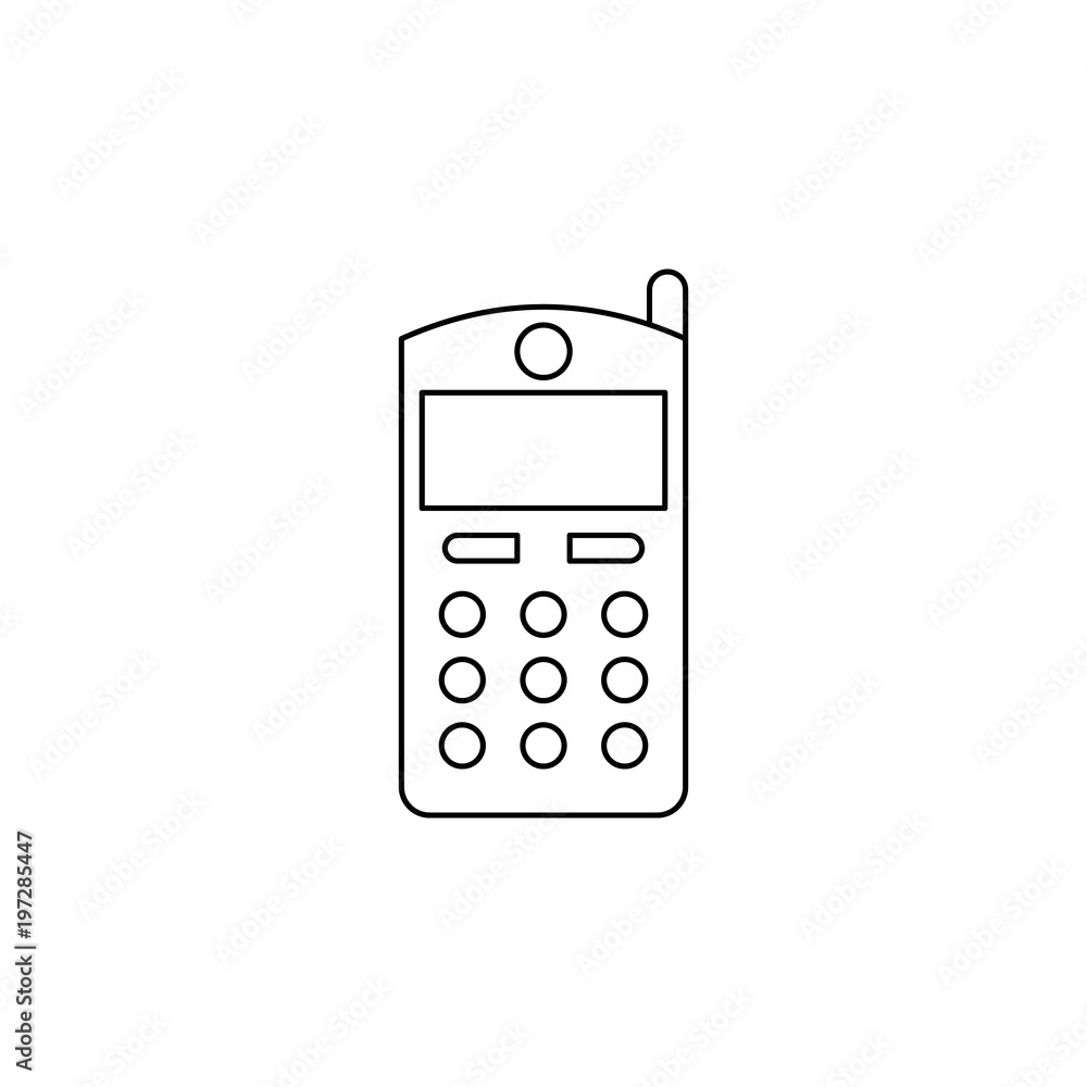 Poster generation of small phones icon. element of generation icon for mobile concept and web apps. thin li