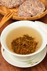 Close-up of traditional Chinese tea