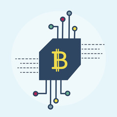 Illustration of bitcoin concept