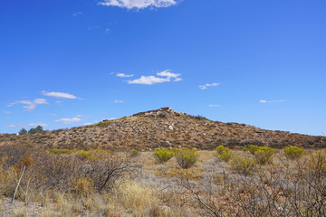 View of the Tuzigoot National Monument, a pueblo ruin on the National Register of Historic Places in Yavapai County, Arizona