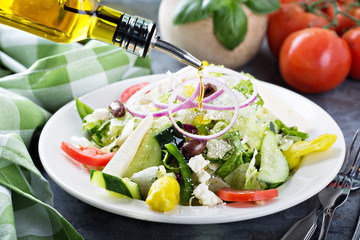House salad with feta cheese