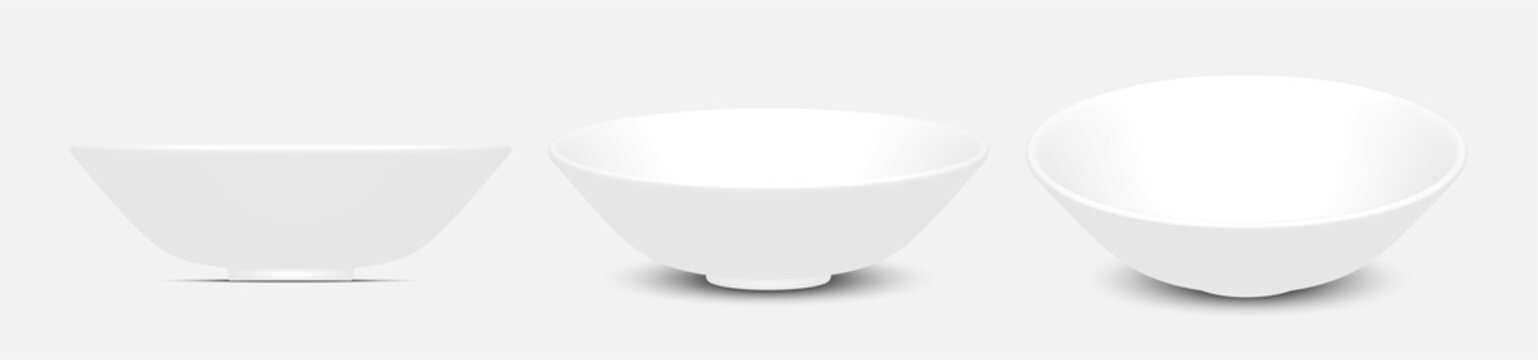 White Bowl 3D Vector