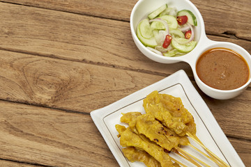Pork Satay and Peanut Sauce