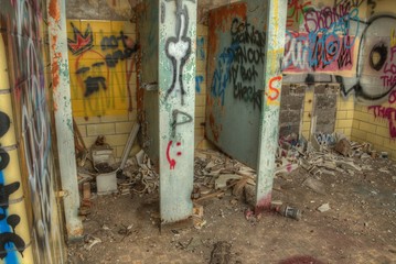 Abandoned School Covered in Graffiti