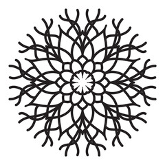 Mandala flower freehand drawing vintage style decorative elements for abstract background