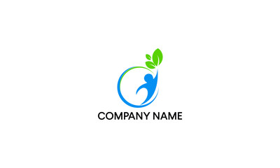 Humman and Leaves logo design