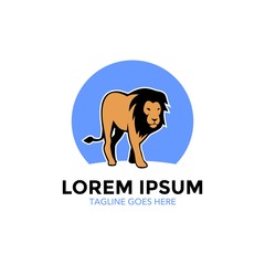 lion logo. vector illustration. unique