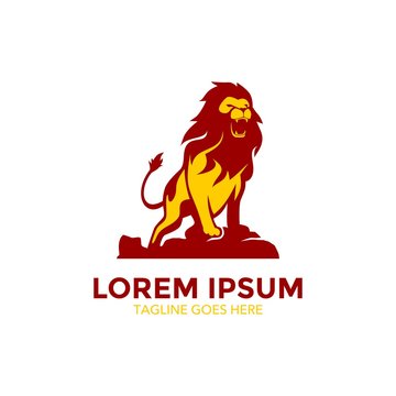 lion logo. vector illustration. unique