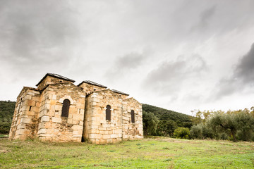Fototapeta premium Visigothic Basilica of Santa Lucía del Trampal in Extermadura España